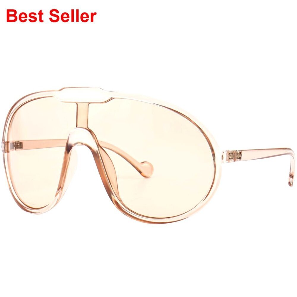 Oversized Aviator Sunglasses UV400 Protection Lightweight Shield Frame
